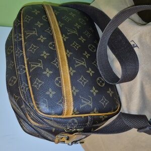 Louis Vuitton Reporter PM Bag&dustbag. Monogram Brown Crossbody. Authentic.